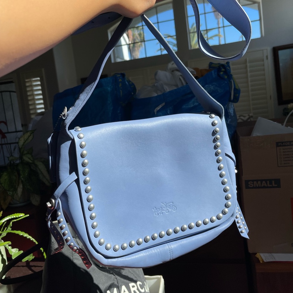 COACH Periwinkle Saddle Bag